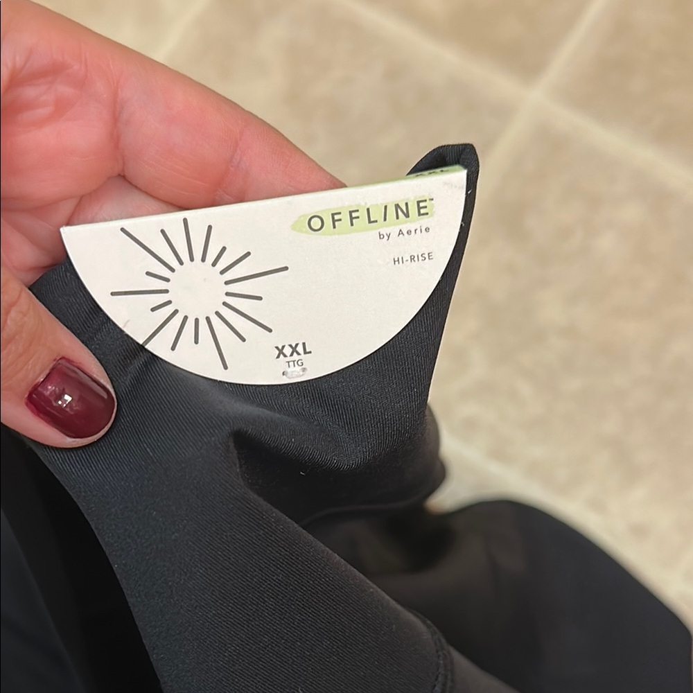 Aerie Black High-Waisted Leggings - Picture 5 of 6